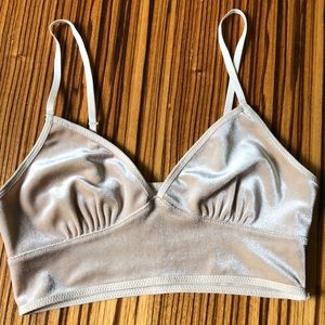 Tan Velvet Bandeau/Top